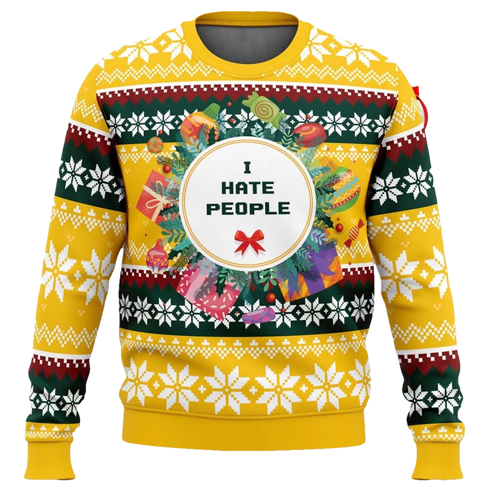I Hate People Ugly Christmas Sweater - Moonbestprint