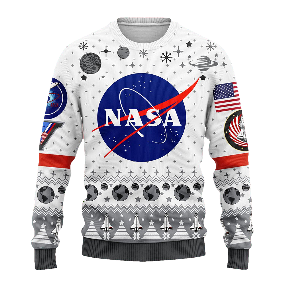 Nasa Ugly Christmas Sweater - Moonbestprint