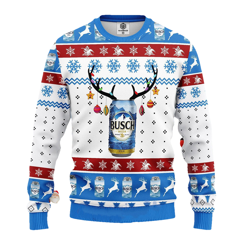 Busch Beer Reindeer Christmas Sweater - Moonbestprint