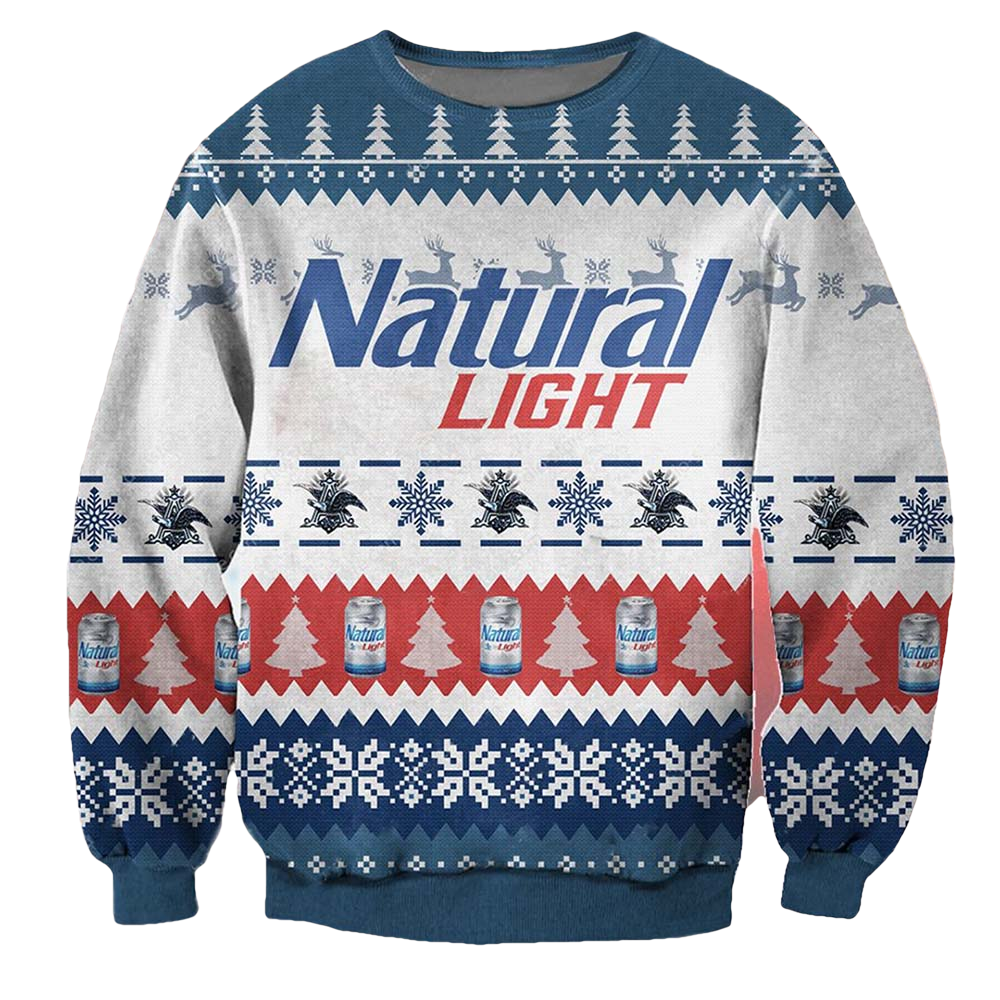 Natural Light Ugly Christmas Sweater - Moonbestprint