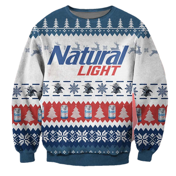 Natural Light Ugly Christmas Sweater - Moonbestprint