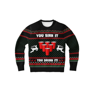 You Sink It You Drink It Christmas Sweater - Moonbestprint