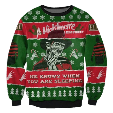 The Nightmare On Elm Street Freddy Krueger Christmas Sweater - Moonbestprint