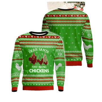 Dear Santa Just Bring Chickens Christmas Sweater - Moonbestprint