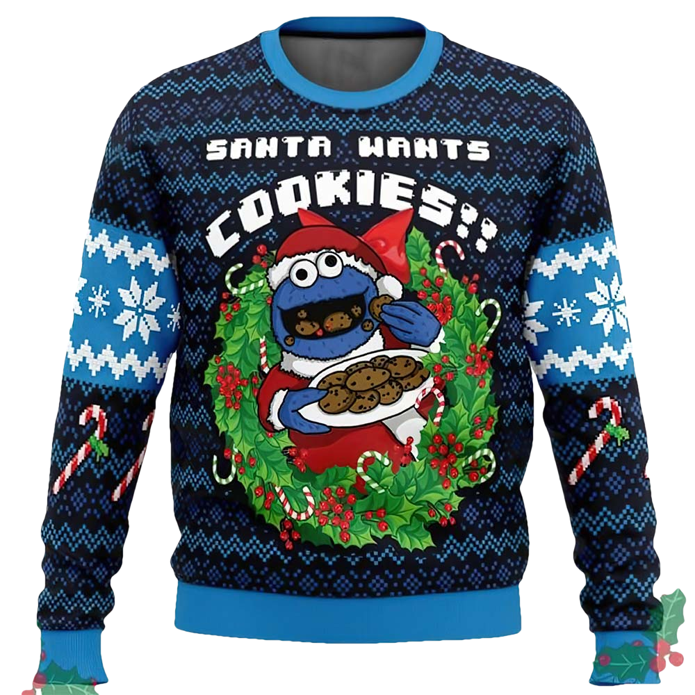 Santa Wants Cookies Christmas Sweater - Moonbestprint
