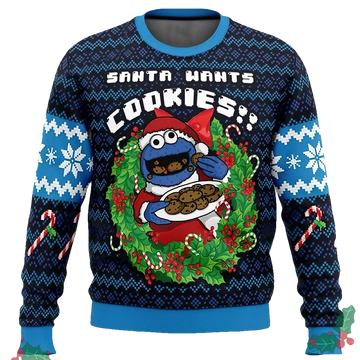 Santa Wants Cookies Christmas Sweater - Moonbestprint