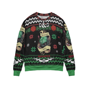 Roll Initiative Dungeons &Amp; Dragons Christmas Sweater - Moonbestprint