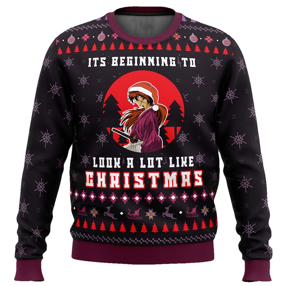 Samurai X Its Beginning To Look A Lot Like Christmas Sweater - Moonbestprint
