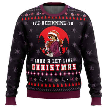 Samurai X Its Beginning To Look A Lot Like Christmas Sweater - Moonbestprint