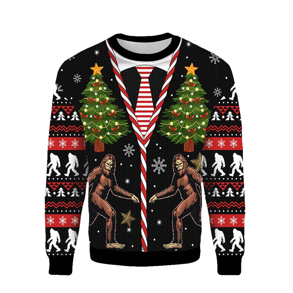 Vintage Bigfoot Christmas Sweater - Moonbestprint