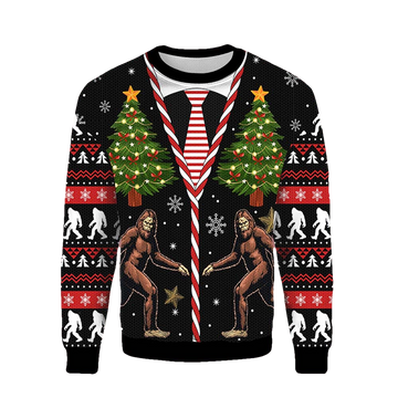Vintage Bigfoot Christmas Sweater - Moonbestprint