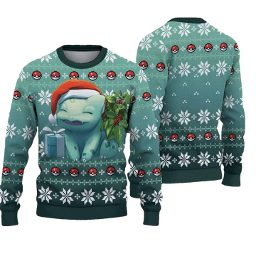 Bulbasaur Ugly Christmas Sweater - Moonbestprint