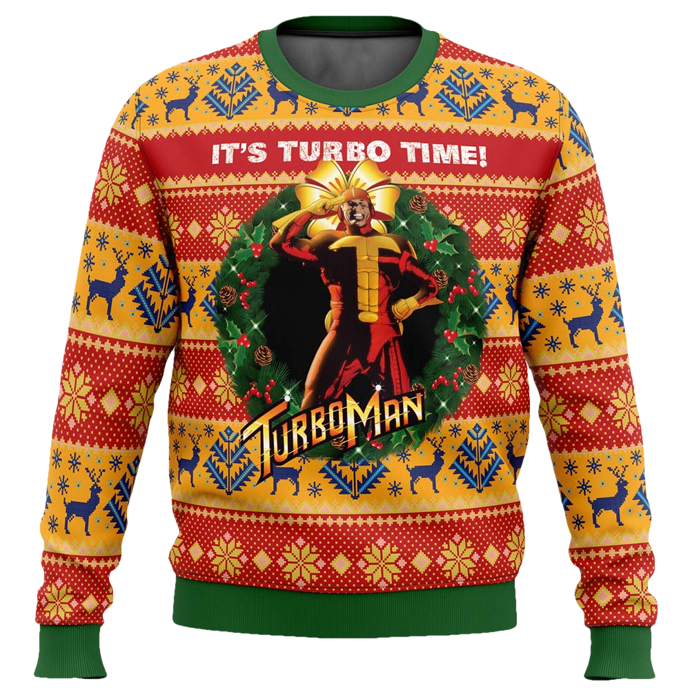 It'S Turbo Man Time Ugly Christmas Sweater - Moonbestprint