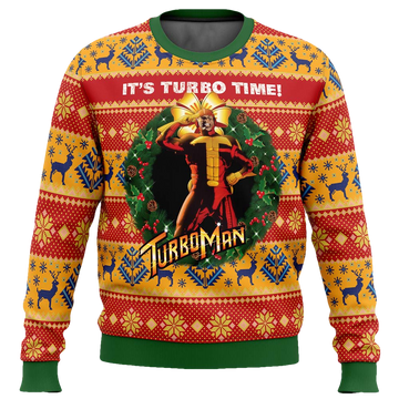 It'S Turbo Man Time Ugly Christmas Sweater - Moonbestprint