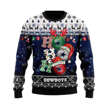 Ho Ho Ho Cowboy Ugly Christmas Sweater - Moonbestprint