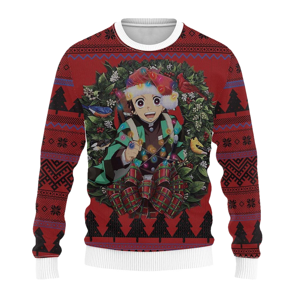 Kamado Tanjiro Ugly Christmas Sweater - Moonbestprint