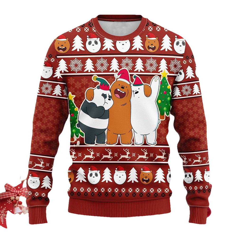We Bare Bear Christmas Sweater - Moonbestprint