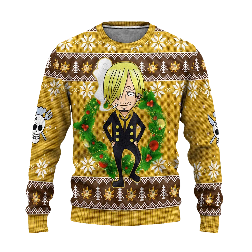 Sanji One Piece Christmas Sweater - Moonbestprint
