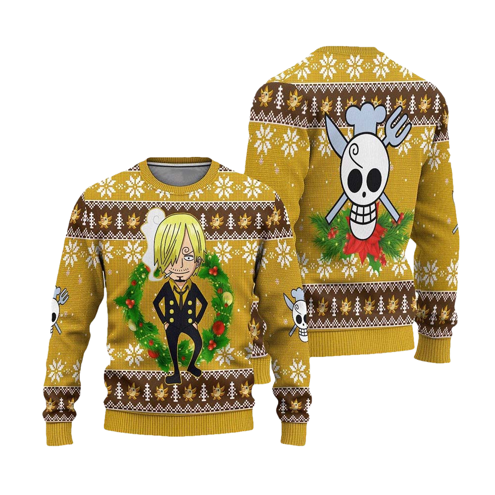 Sanji One Piece Christmas Sweater - Moonbestprint