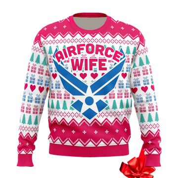 Air Force Wife Ugly Christmas Sweater - Moonbestprint