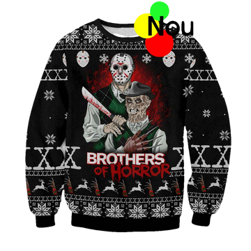 Brothers Of Horror Halloween Ugly Sweater - Moonbestprint