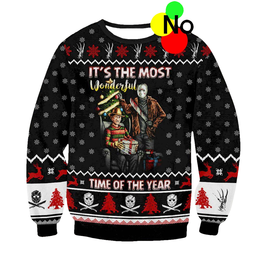 Horror Wonderful Time Ugly Christmas Sweater - Moonbestprint