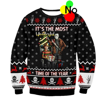 Horror Wonderful Time Ugly Christmas Sweater - Moonbestprint