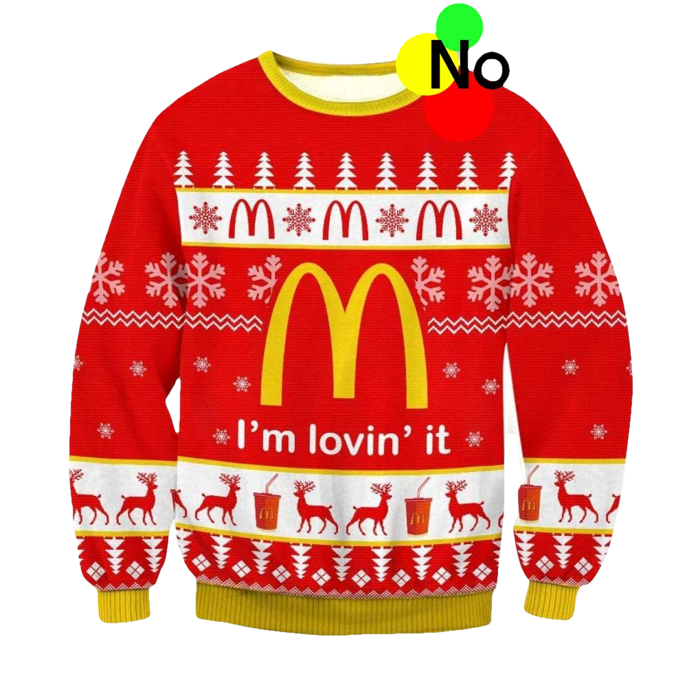 Mcdonald I’M Lovin It Ugly Christmas Sweater - Moonbestprint