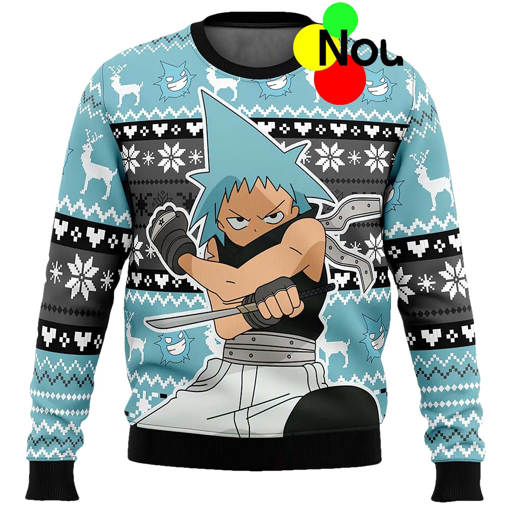 Black Star Soul Eater Ugly Christmas Sweater - Moonbestprint