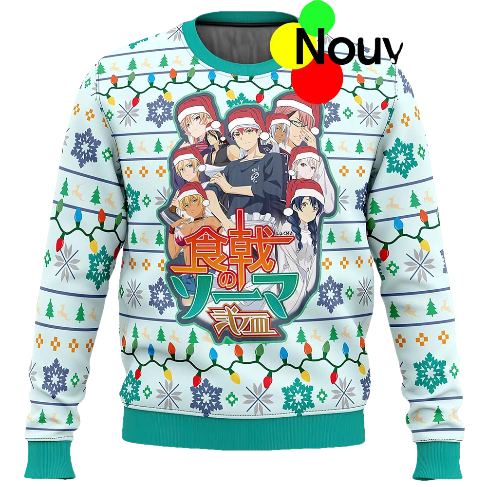 Food Wars Fight To Conquer Ugly Christmas Sweater - Moonbestprint