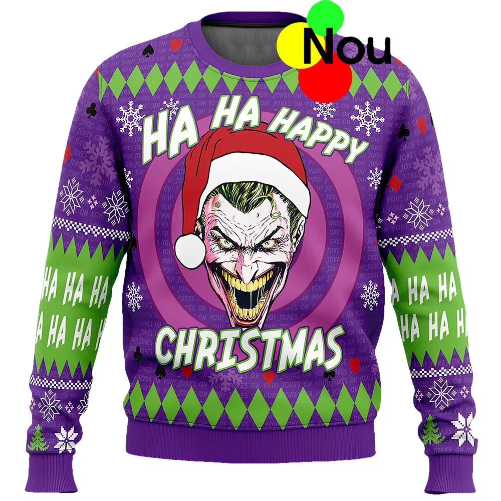 Joker Happy Merry Christmas Sweater - Moonbestprint