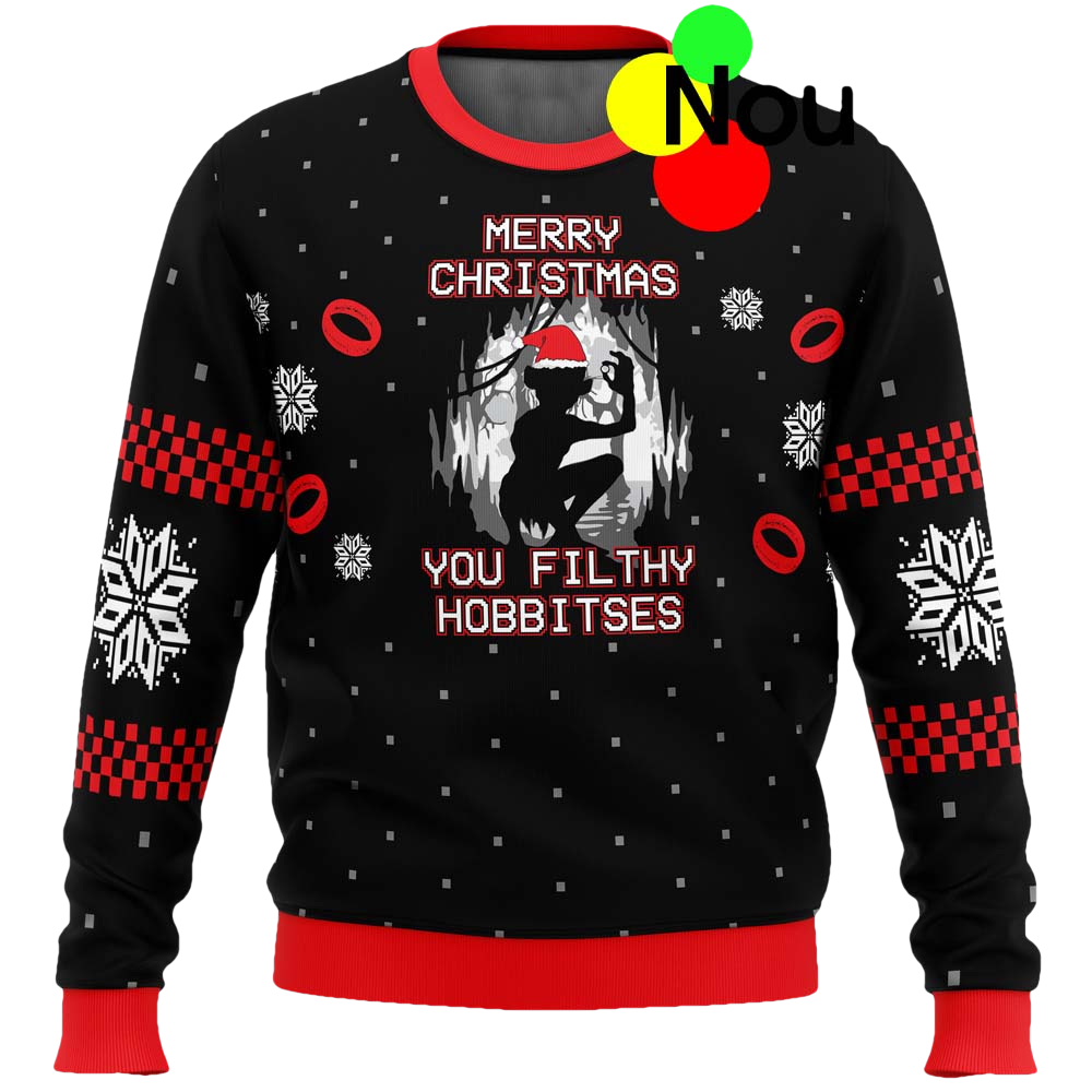 Merry Christmas You Filthy Hobbitses Christmas Sweater - Moonbestprint