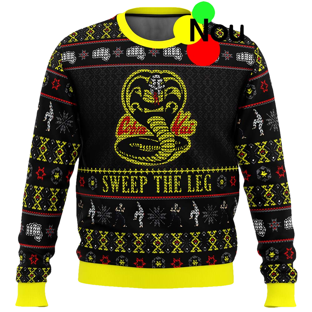 Cobra Kai Sweep The Leg Ugly Christmas Sweater - Moonbestprint