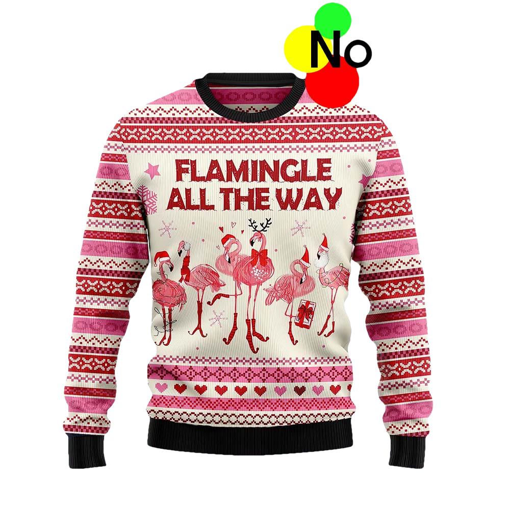 Flamingle All The Ways Ugly Christmas Sweater - Moonbestprint
