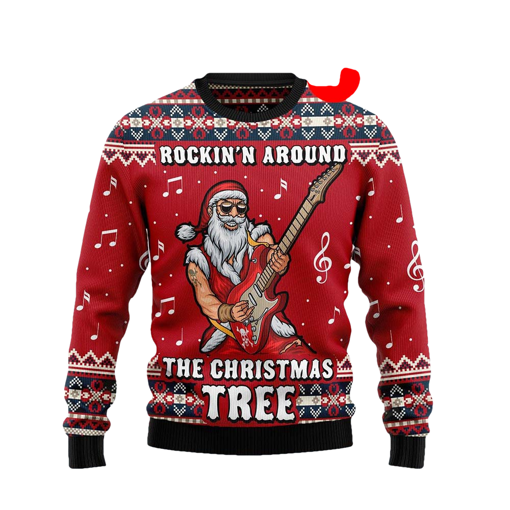 Rockin Around The Christmas Tree Ugly Sweater - Moonbestprint