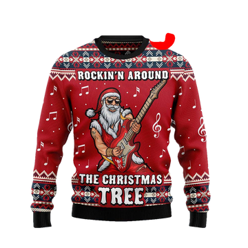 Rockin Around The Christmas Tree Ugly Sweater - Moonbestprint