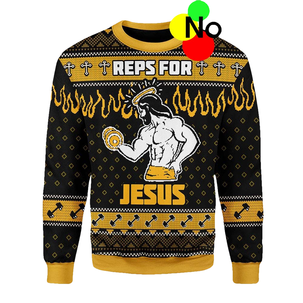 Reps For Jesus Christmas Ugly Sweater - Moonbestprint