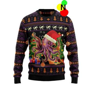 Octopus Ugly Christmas Sweater - Moonbestprint