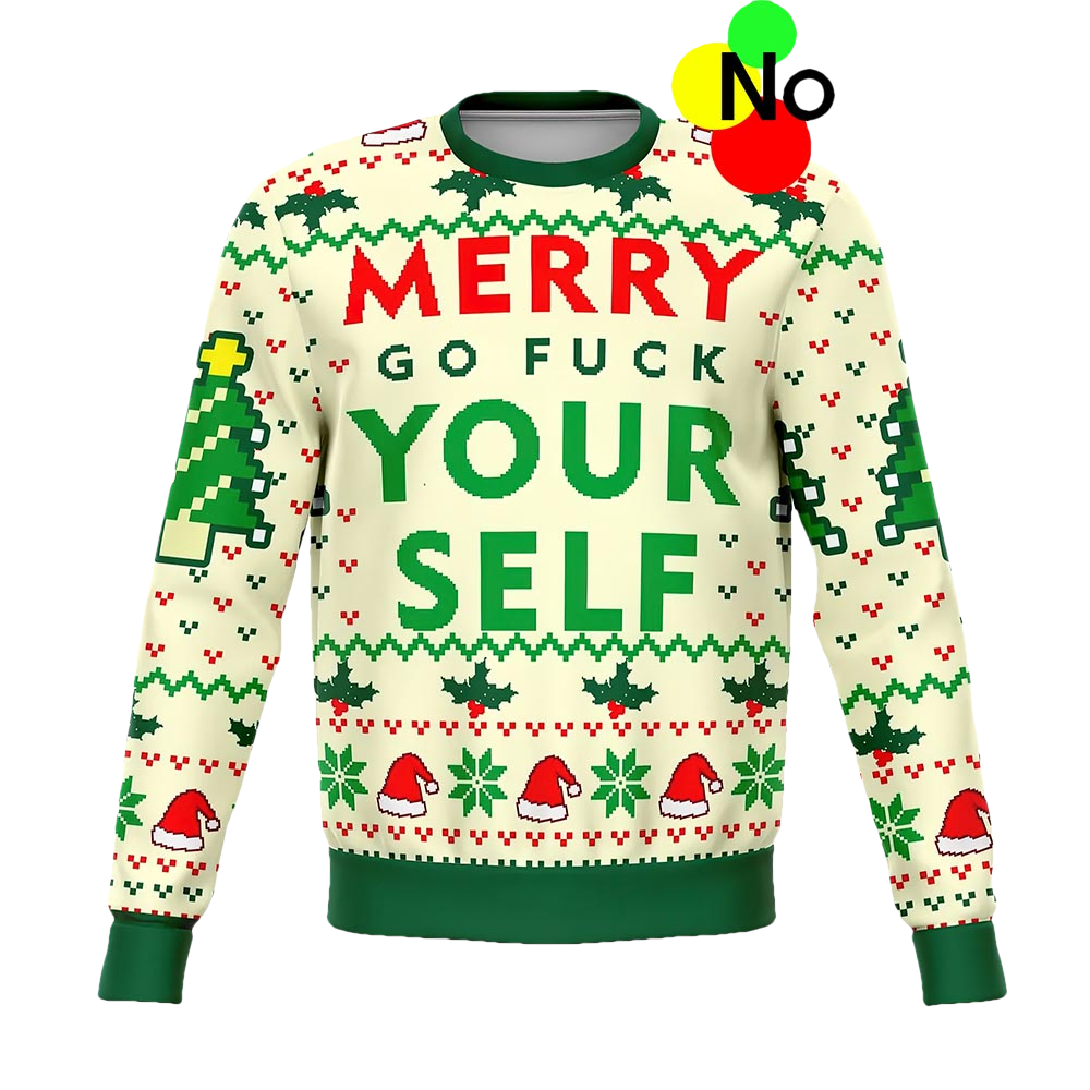 Merry Go F*Ck Your Self Christmas Sweater - Moonbestprint