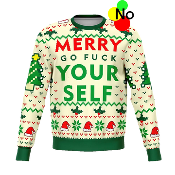 Merry Go F*Ck Your Self Christmas Sweater - Moonbestprint
