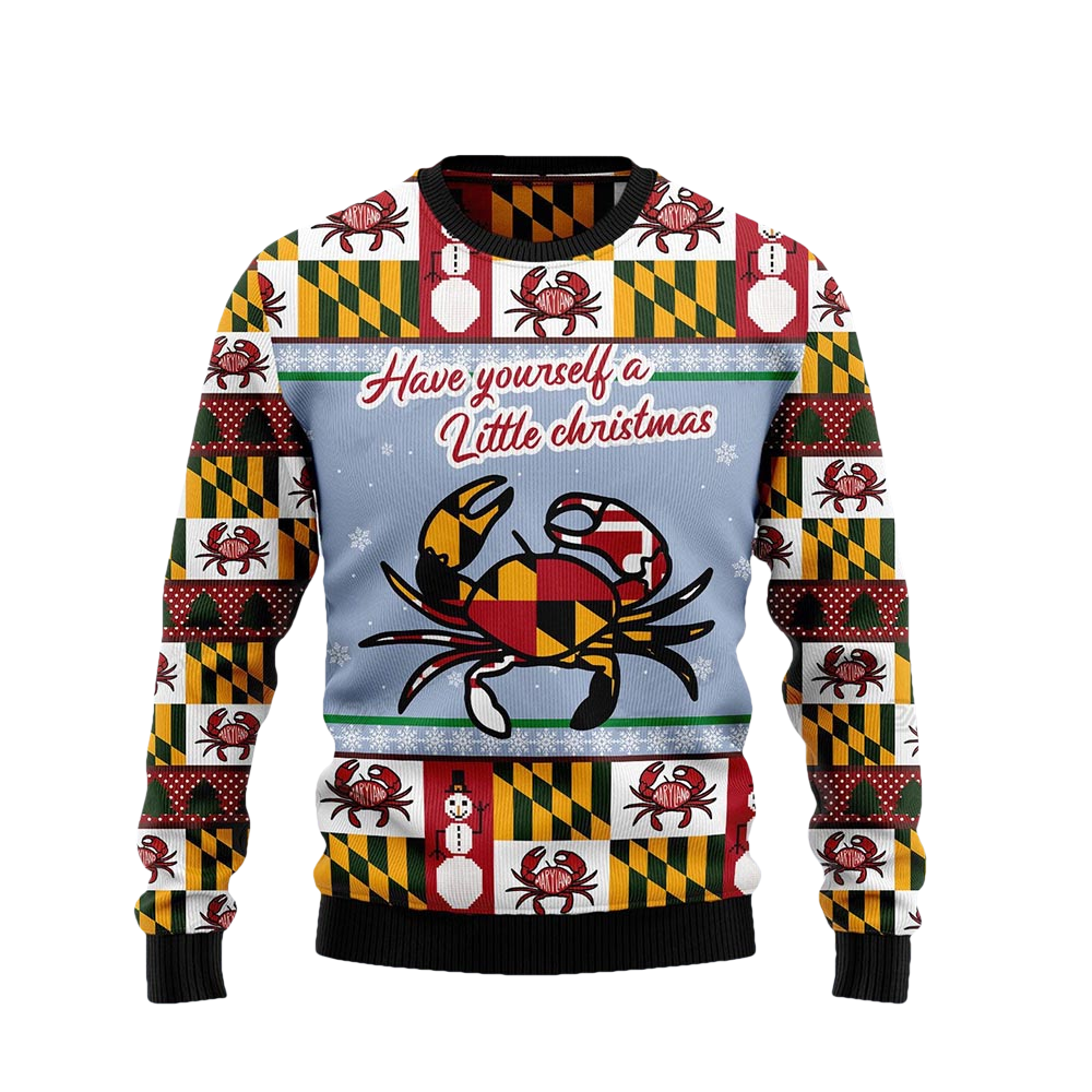 Crab Have Yourself A Little Christmas Sweater - Moonbestprint