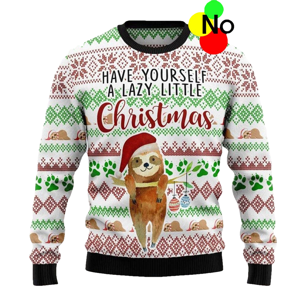 Sloth Have Yourself A Lazy Little Christmas Sweater - Moonbestprint