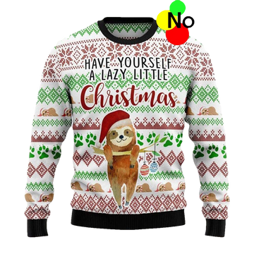 Sloth Have Yourself A Lazy Little Christmas Sweater - Moonbestprint