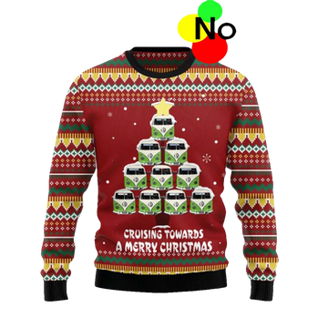 Bus Cruising Towards A Merry Christmas Sweater - Moonbestprint
