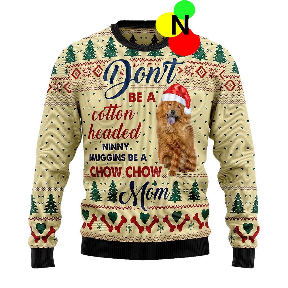 Chow Chow Mom Ugly Christmas Sweater - Moonbestprint