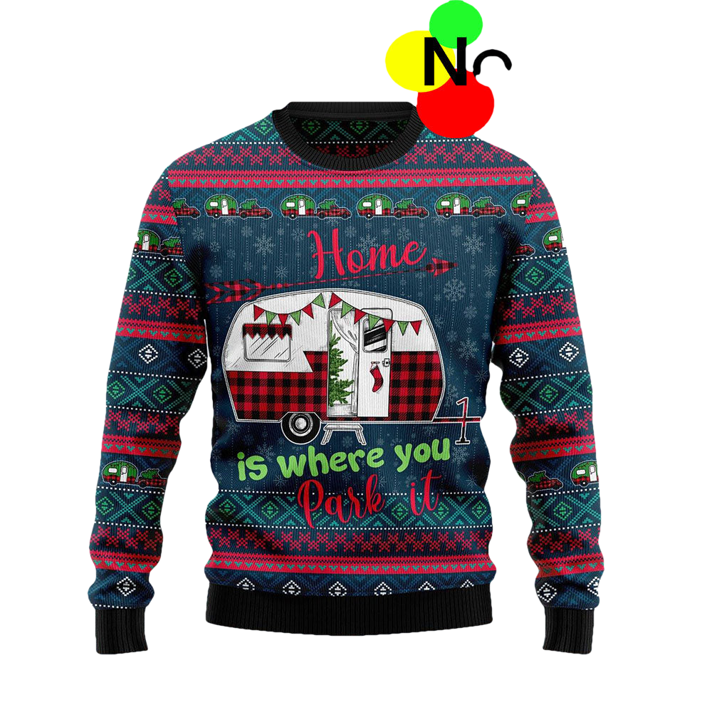 Home Is Where You Park It Christmas Sweater - Moonbestprint