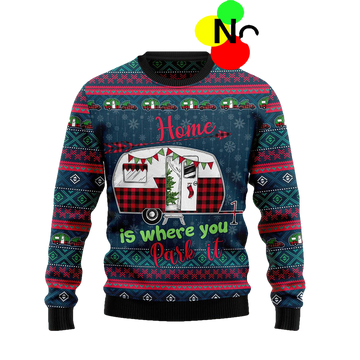 Home Is Where You Park It Christmas Sweater - Moonbestprint