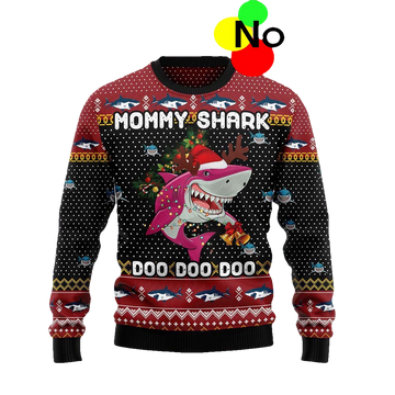Mommy Shark Do Do Do Ugly Christmas Sweater - Moonbestprint