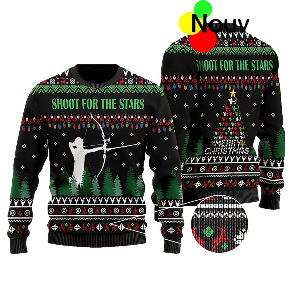Archer Shoot For The Stars Christmas Sweater - Moonbestprint