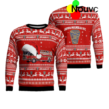 Fire Truck Ugly Christmas Sweater - Moonbestprint